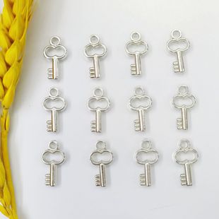 CCB Plastic Plating Panjia Large Hole Pendant Small Key Hollow Bracelet Necklace DIY Accessories 8071