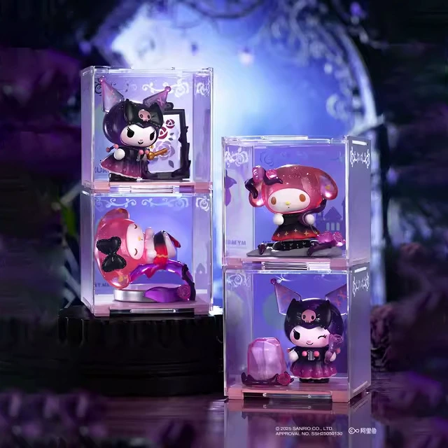 Оригинал My Melody & Kuromi, микрокоробка «Цветочный человек секретного мира», слепой бокс Kuromi, фигурки, украшения и сопутствующие подарки