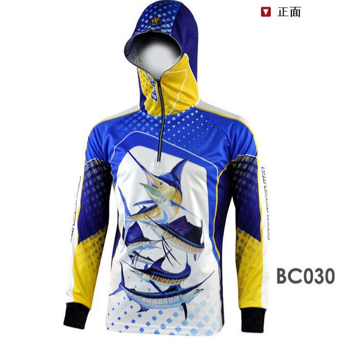 Sanda Fishing Quick-drying Sunscreen Fishing Shirt Moisture-wicking UPF50 Fishing Clothes Sunscreen Odor-proof Loose Fishing Clothes