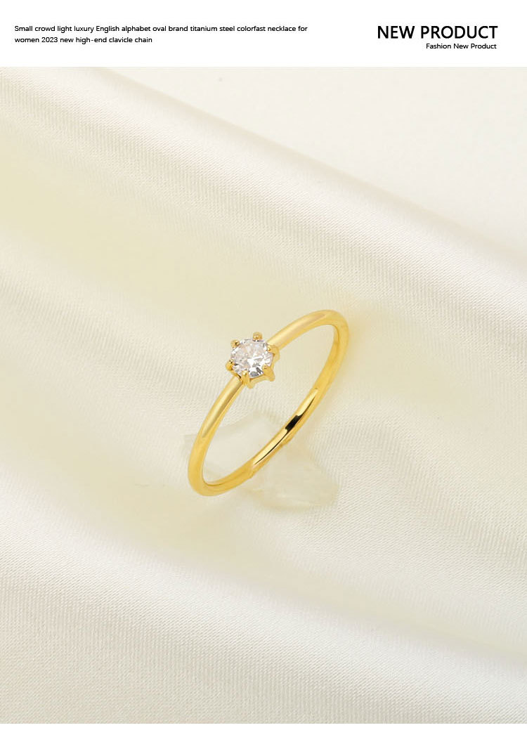 Wholesale Jewelry Lady Geometric Titanium Steel Plating Rings display picture 6