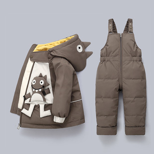 New Kidsren's down Jacket Set Two-Piece Set for Boys and Girls 1-5 Years Old Winter Clothing Infant Baby Thickeneded down Jacket