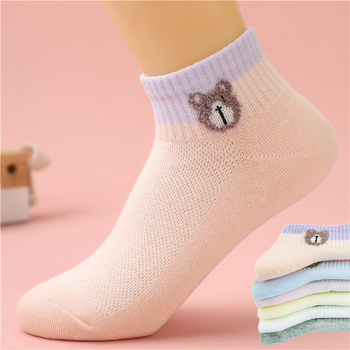 Langsha women's cotton socks pure cotton mesh breathable summer women's sports and leisure women's cotton socks wholesale