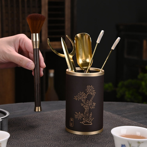 Electric Wood Tea Ceremony Six Gentlemen Set Home Office Living Room Gongfu Tea Accessories Collection Comprehensive Tea Brewing Tools Tea Set