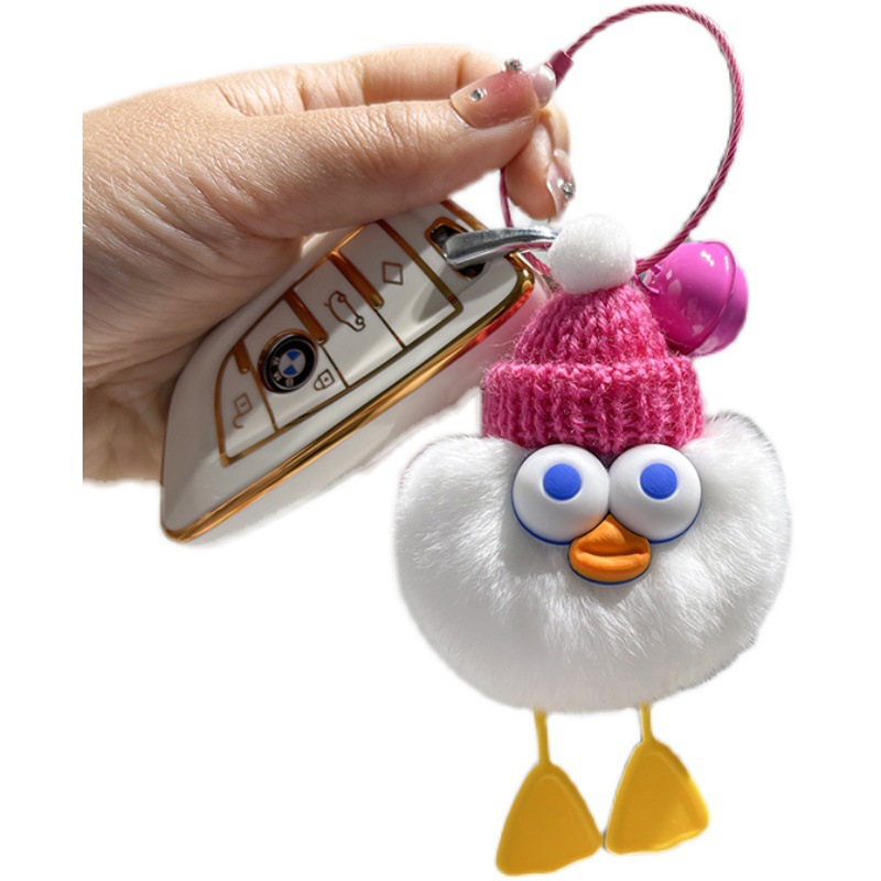 Corea del Sur ins Internet celebridad Rex conejo Bola de piel lindo duende mochila adornos pequeño pato coche llavero teléfono móvil colgante