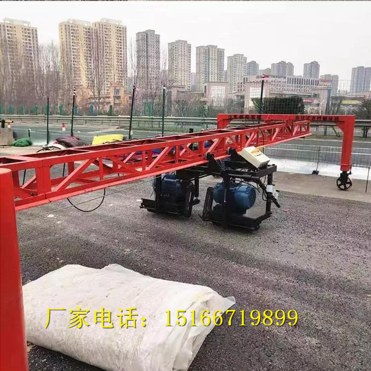 轨道式路面拉毛机支持定做大型马路高速刻纹机悬轨式路面刻纹机