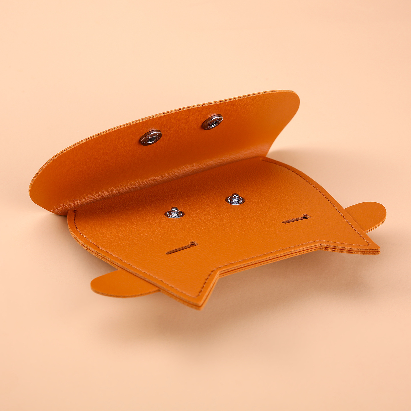 Cuero creativo japonés delgado bolso de moneda de plata lindo cartón de dibujos animados bolsa de tarjetas de vaca cubierta de tarjetas de chicas bolso de cambio portátil pequeño