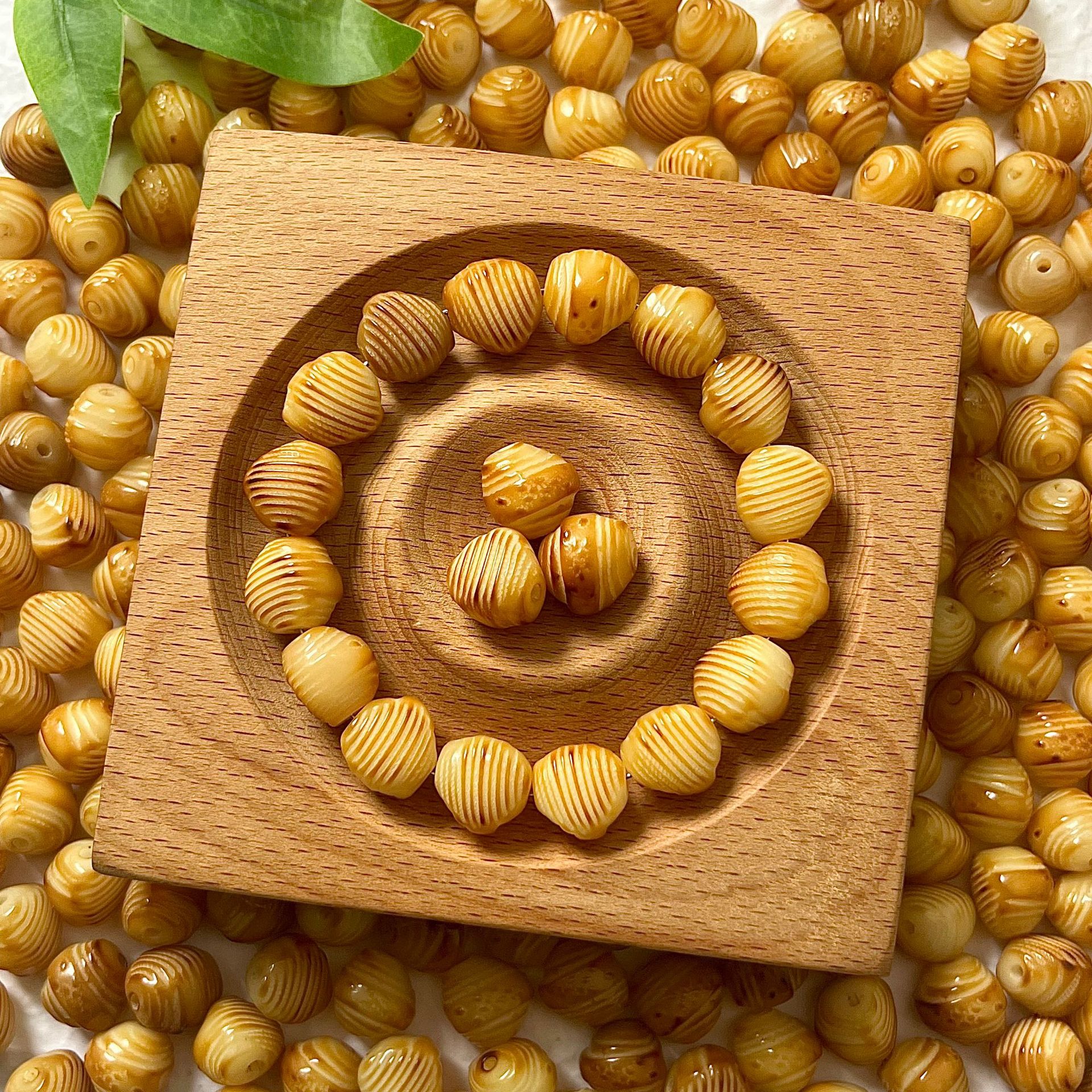 碳烤菩提根炭烧面包雕刻件菩提手串手工diy手链文玩配饰佛珠批发