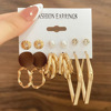 Metal earrings, retro set, Aliexpress, European style