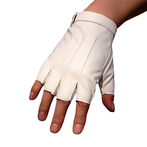 Wholesale PU leather half-finger gloves for men to drive and hip-hop performance gloves for women all seasons thin fingerless cycling sports gloves