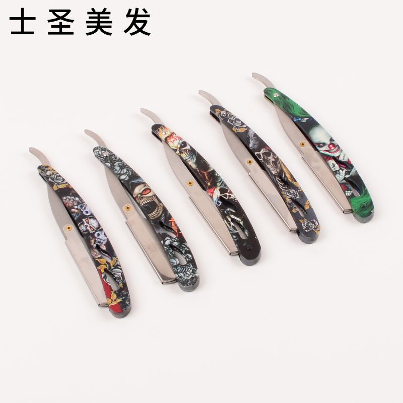 Old-fashioned vintage manual razor barber shop shaving eyebrow trimming hair tool shaving folding shaving blade holder Old-fashioned vintage manual razor barber shop shaving eyebrow trimming hair tool shaving folding shaving blade holder