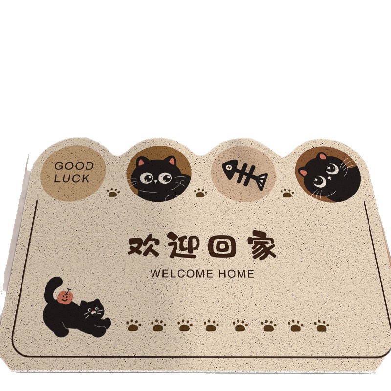 Deurmat cartoon kat schoonloopmat voor binnen en buiten_voghion.com