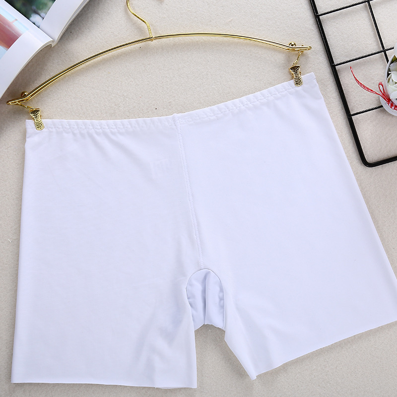 Processing Safety Pants for Women Anti-Nudity Ice Silk Invisible Lifting Thin Underwear Two-in-One Women's Three-Quarter Leggings