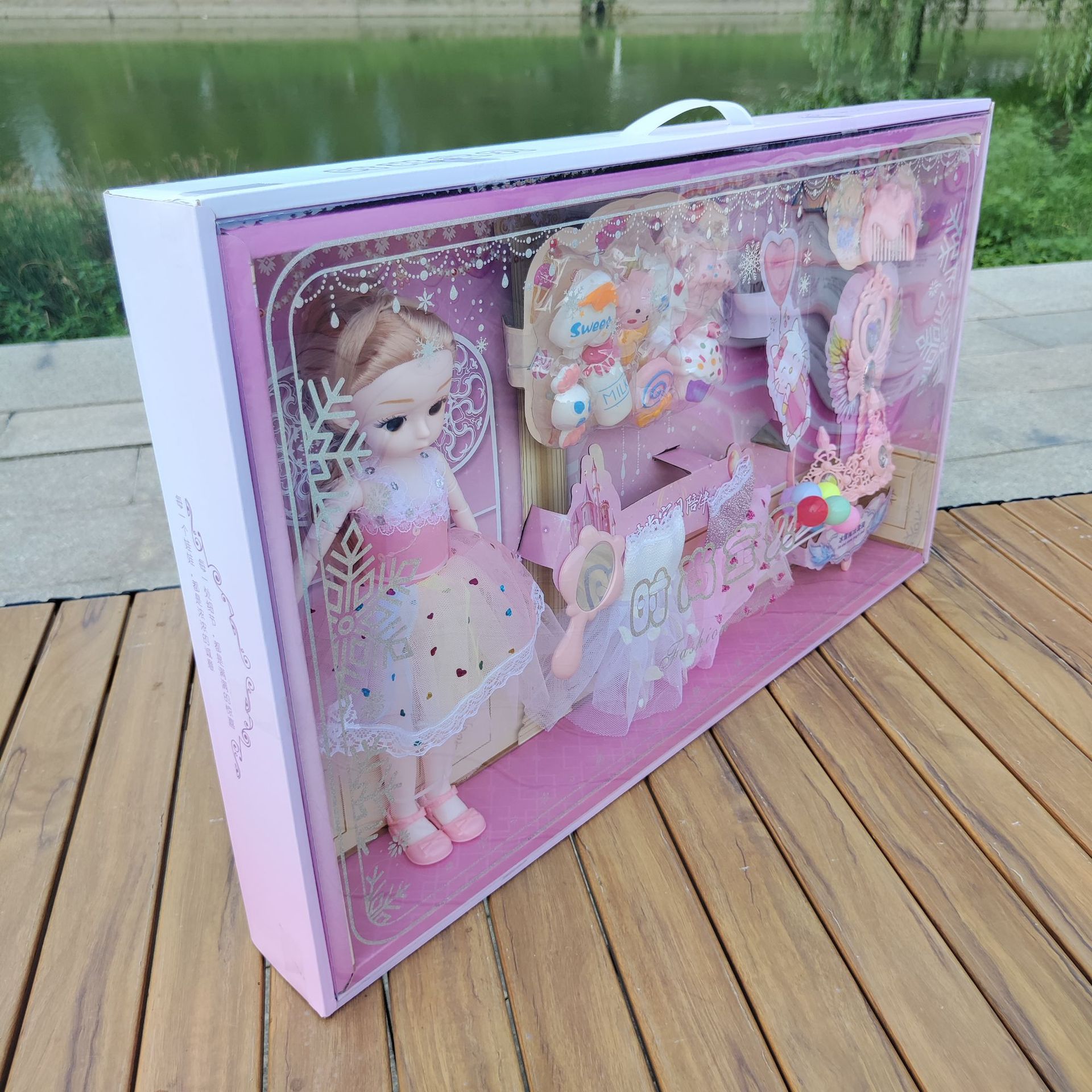 패션 공주 인형 원피스 선물 상자 소녀 놀이 집 슈퍼 생일 선물 어린이 교육 장난감 도매