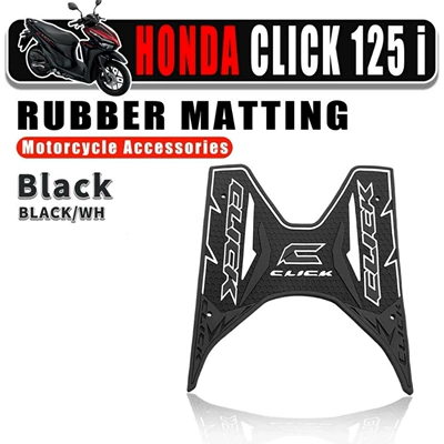 Electric Motorcycle Anti-Slip Footrest – Electric vehicle foot mat - black-with-white