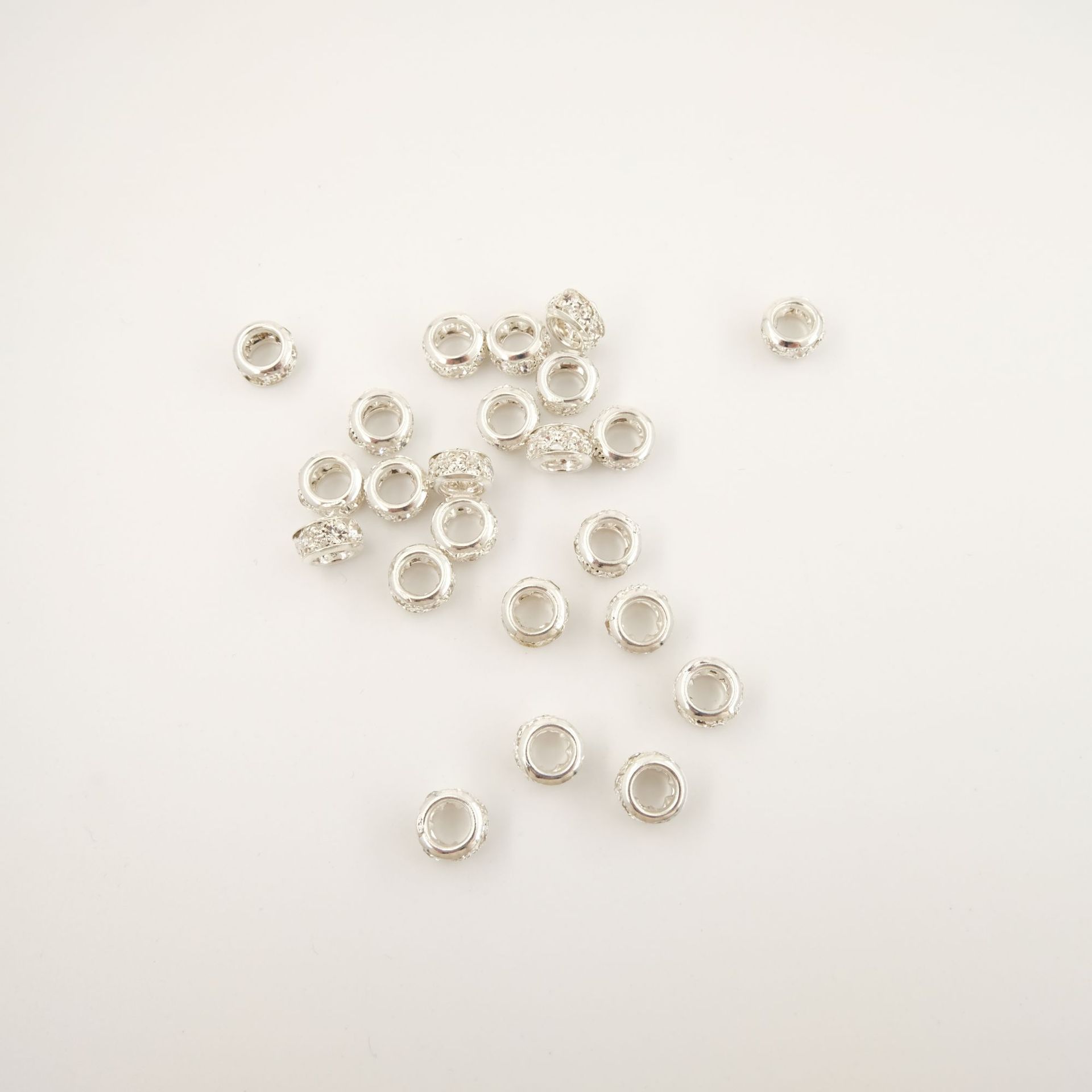 DIY饰品配件  烧焊钻圈 水钻隔珠 10mm 12mm7钻隔片