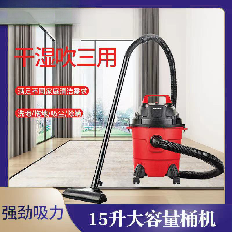Vacuum Cleaner Household High Suction High Power Commercial Dust Collector Industrial Car Wash Wired Bucket Vacuum Cleaner Cross-Border