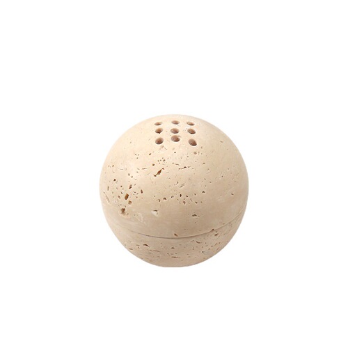 Natural marble spherical aromatherapy furnace home desktop porch TV cabinet decoration ornaments aromatherapy incense burner