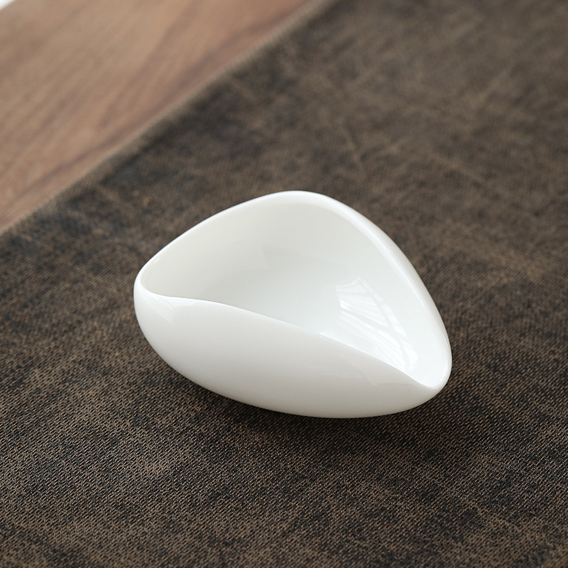 Ovejas Jade grasa té de porcelana blanca ceremonia del té de loto té de cerámica té de porcelana de loto cuchara de té ceremonia del té accesorios Dehua porcelana blanca juego de té Kung Fu