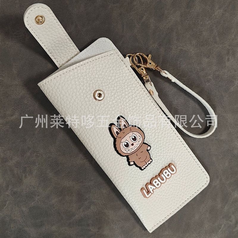 现货卡通拉布布皮革眼镜包挂绳款太阳镜墨镜收纳包PU皮挂包眼镜袋|undefined