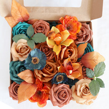 仿真玫瑰盒装花创意情人节生日礼物花盒手工Diy家居装饰花材料包
