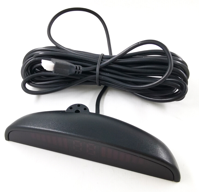 Foreign trade factory direct crescent LED display buzzer car universal reversing radar 4 probe accurate detection