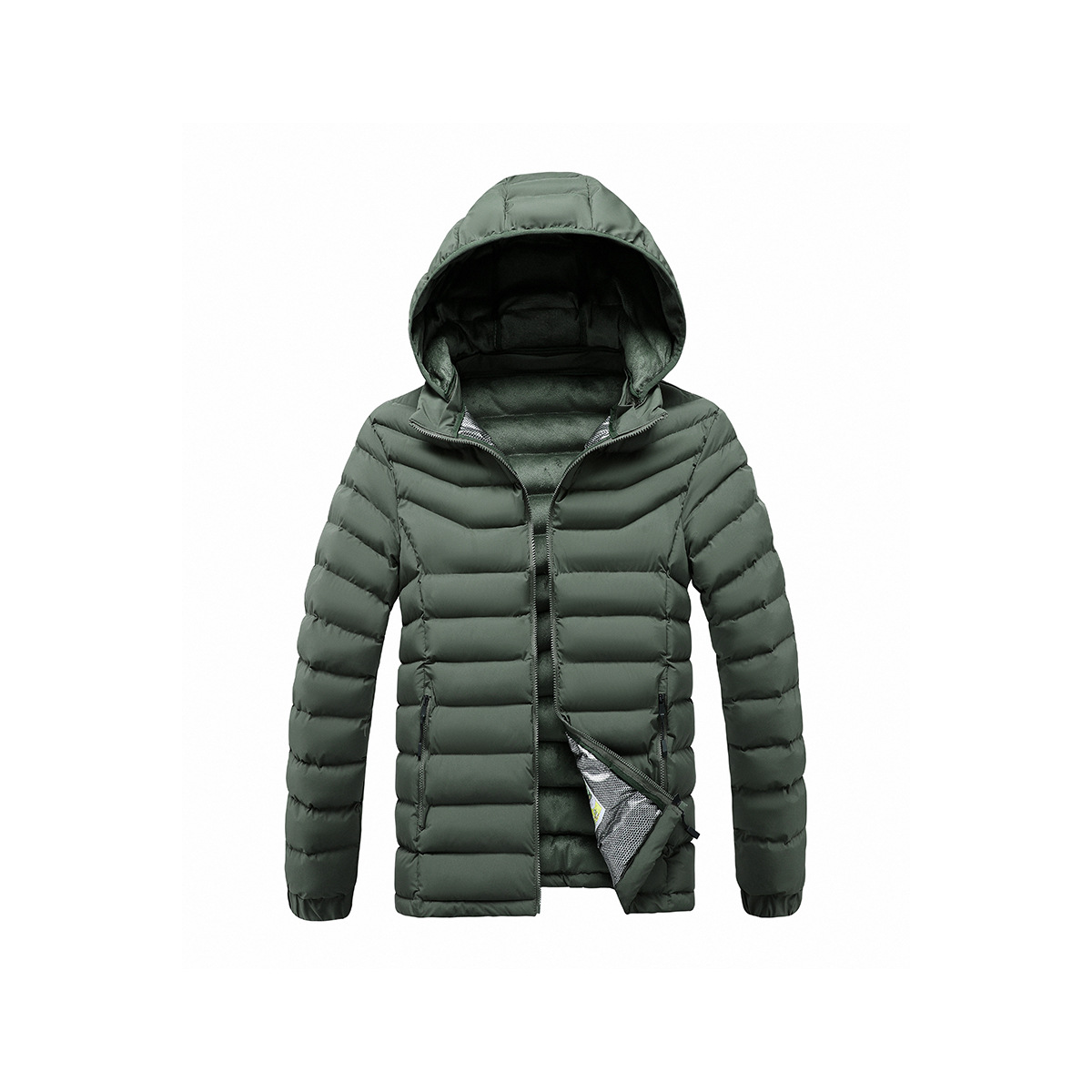 Rib Suit Cotton-padded Coat Men's Graphene Removable Cap Casual Thickened Top Jacket_voghion.com