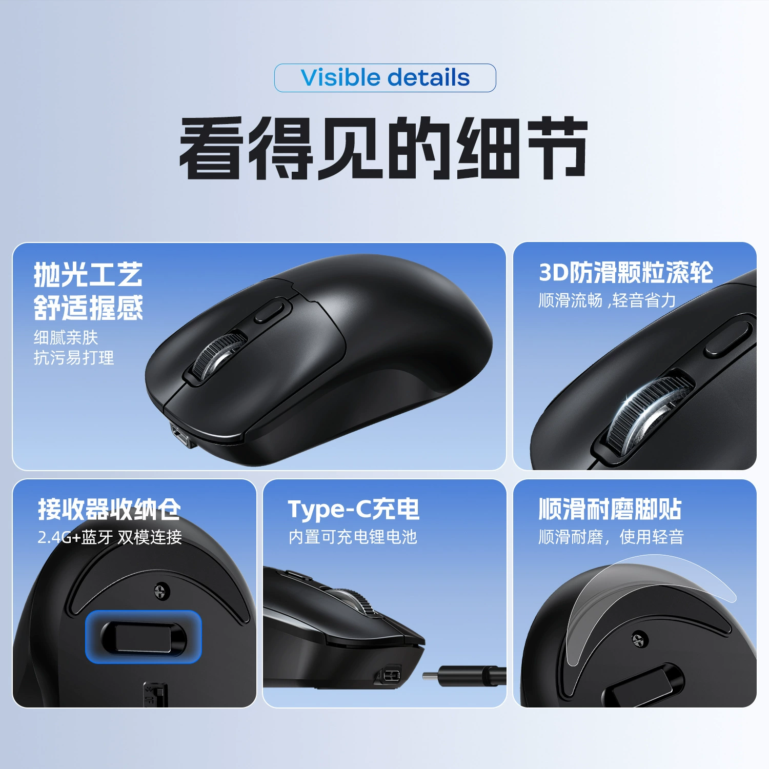 Беспроводная мышь с зарядкой, бесшумная для ноутбука, Bluetooth, 4G