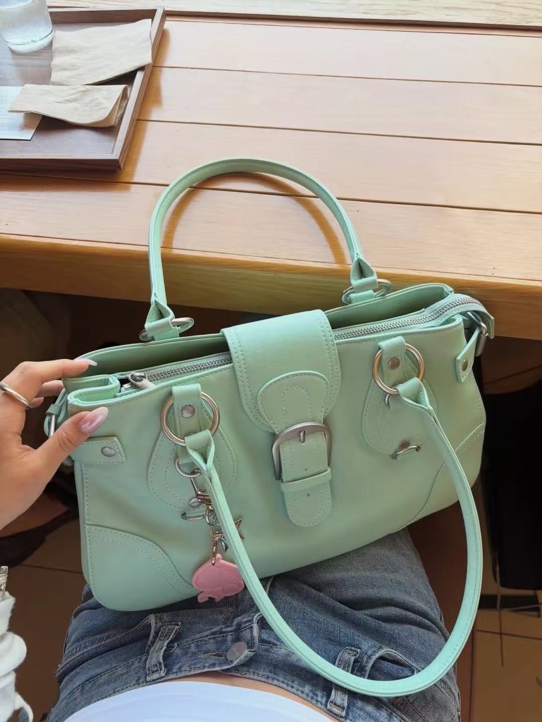 2026 New Korean Niche Handbag for Women, Mint Green High-Quality Y2K Crossbody Bag