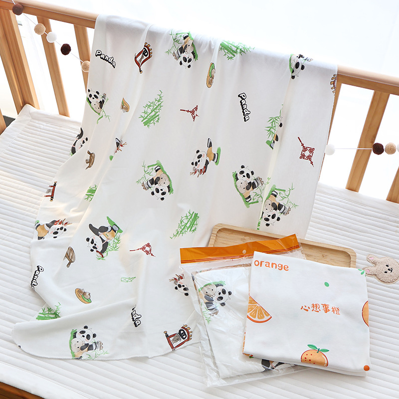 Knitted cotton baby swaddle, thin all-season newborn anti-startle swaddle, 100% cotton.