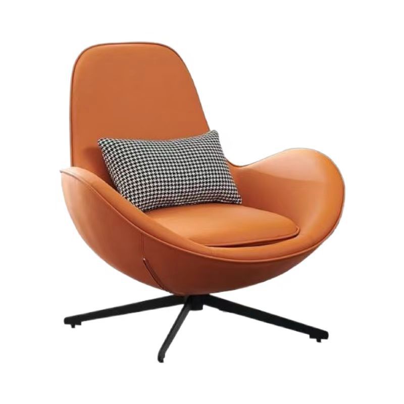 Sofá perezoso tipo nórdico, silla individual de lujo para balcón, sala de estar o dormitorio, diseño cómodo con respaldo, estilo huevo