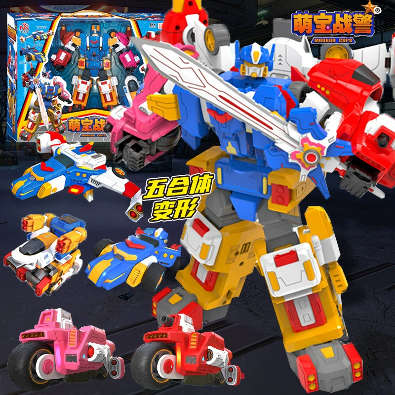 Робот деформации военной полиции Mengbao модель меха пять-в-одном головоломка ручная сборка автомобиля подлинный новый Nanxing