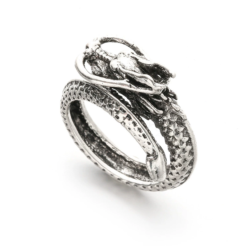 Adjustable Retro Snake Ring, Alloy with Gold Plating, Punk Style, One Size