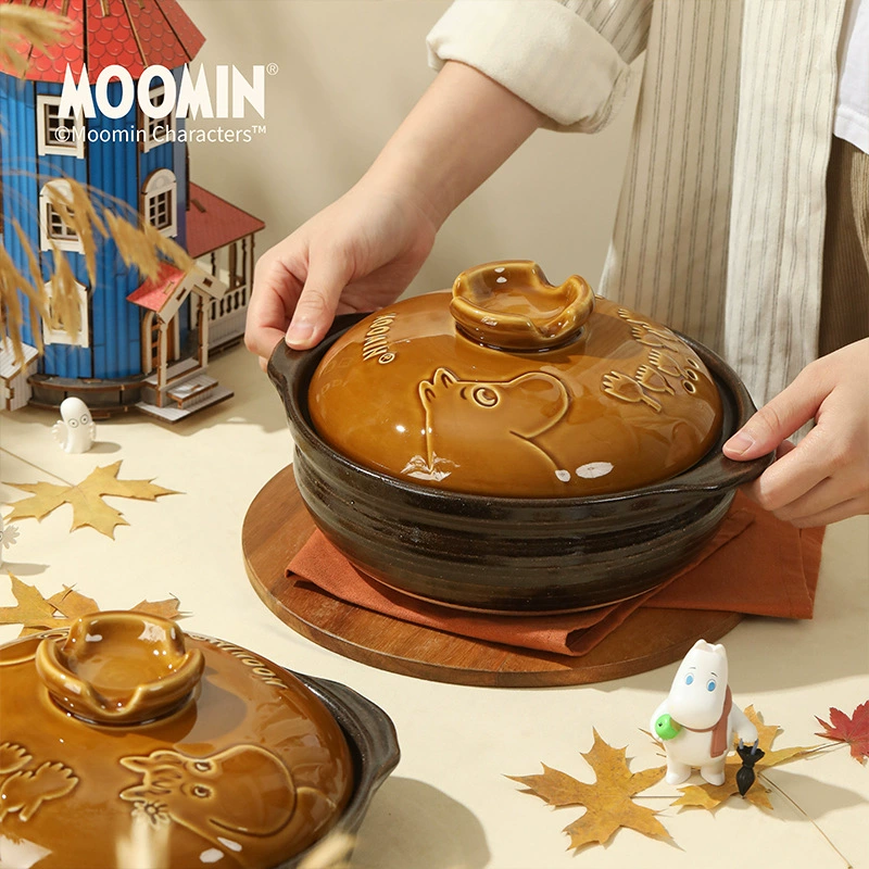 Оригинальная авторизованная каменная кастрюля Moomin Maillard, коричневая, жаропрочная, для газовой и электрической керамической плиты, универсальная