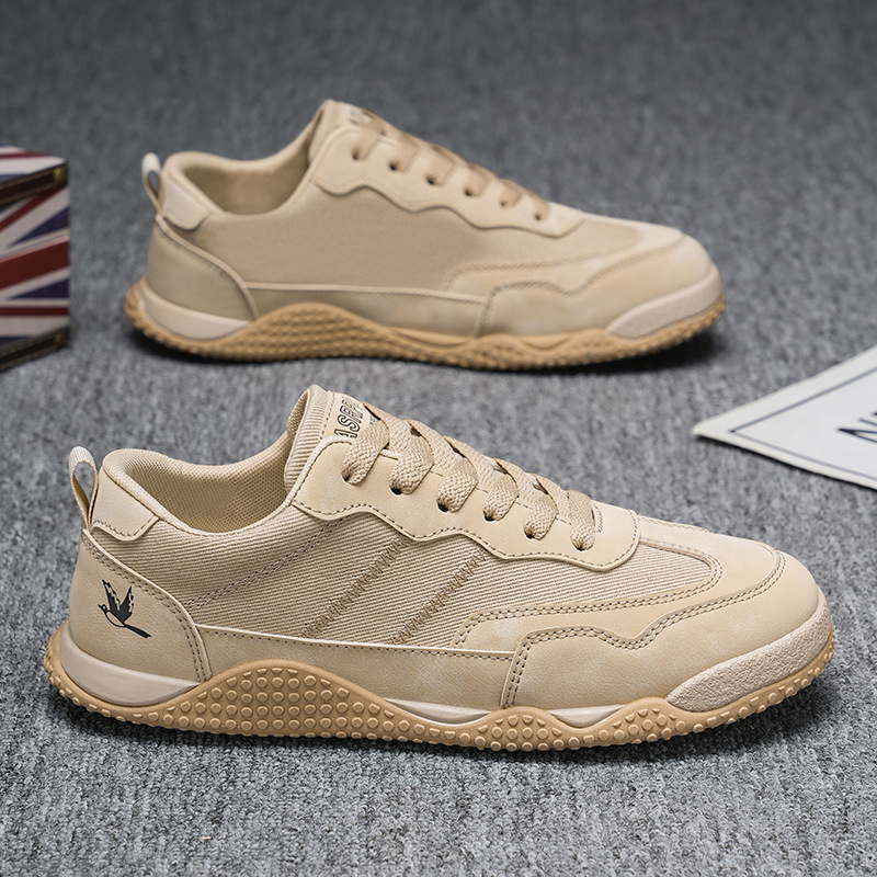 Primavera nuevos zapatos de panel de tela transpirable de cuatro estaciones para hombres, zapatos bajos casuales de todo fósforo para estudiantes de moda, zapatos deportivos de moda para hombres