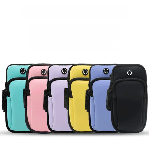 In-Stock Neoprene Lycra Sports Phone Arm Bag for Men and Women, Running Arm Pouch, Arm Strap, Wrist Bag, Lightweight for Outdoor Use