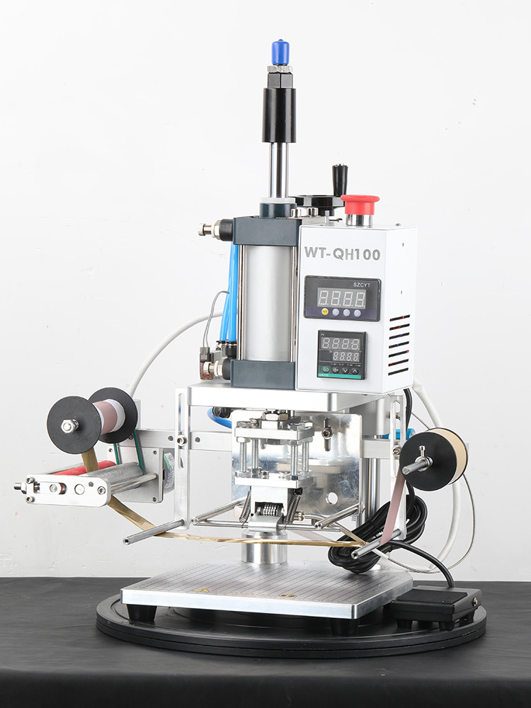 气动流水号码烫金机编号机器跳号机器个性日期标签代金券纸盒烫金