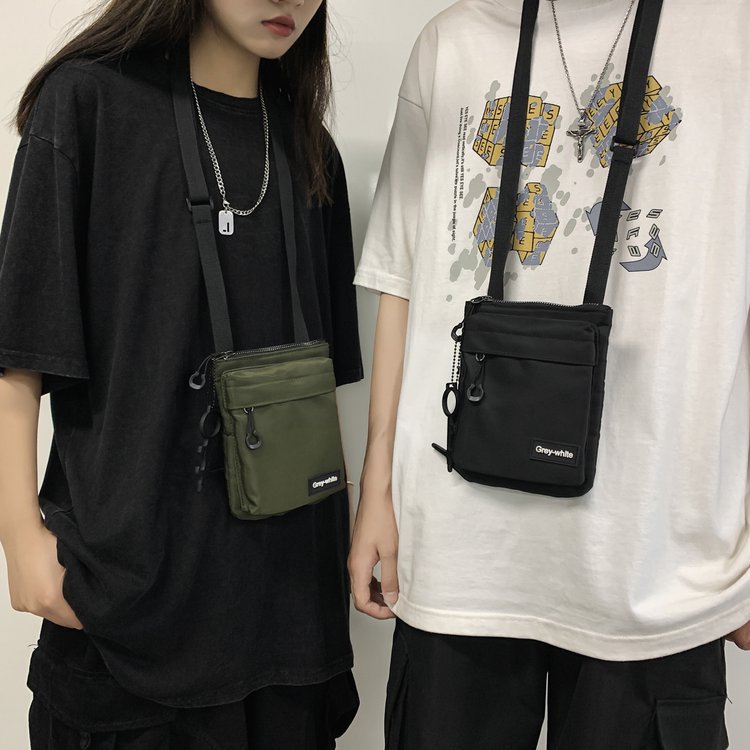Crossbody bag men's ins Japanese trendy brand small shoulder bag personalized workwear small backpack summer fashion trend shoulder bag