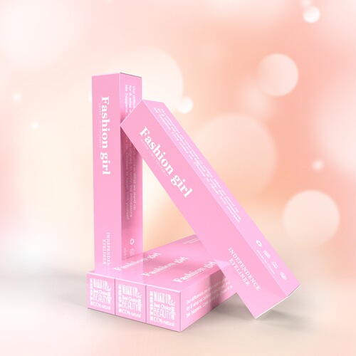 Pink lipstick lipstick packaging box wholesale makeup brush eyeliner box custom mascara white card box color printing