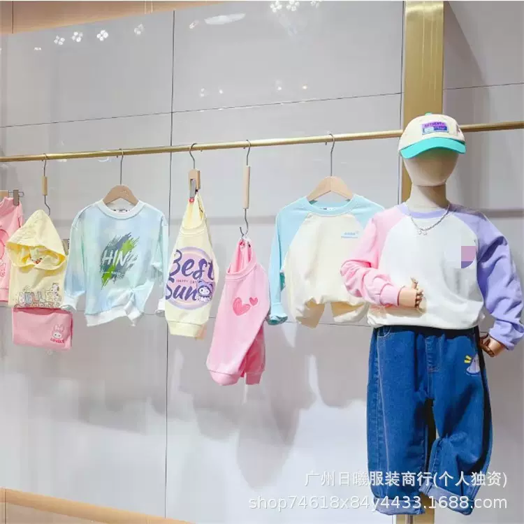正品史努比巴布豆春秋男女童中大童卫衣孤品大牌童装童装工厂拿货