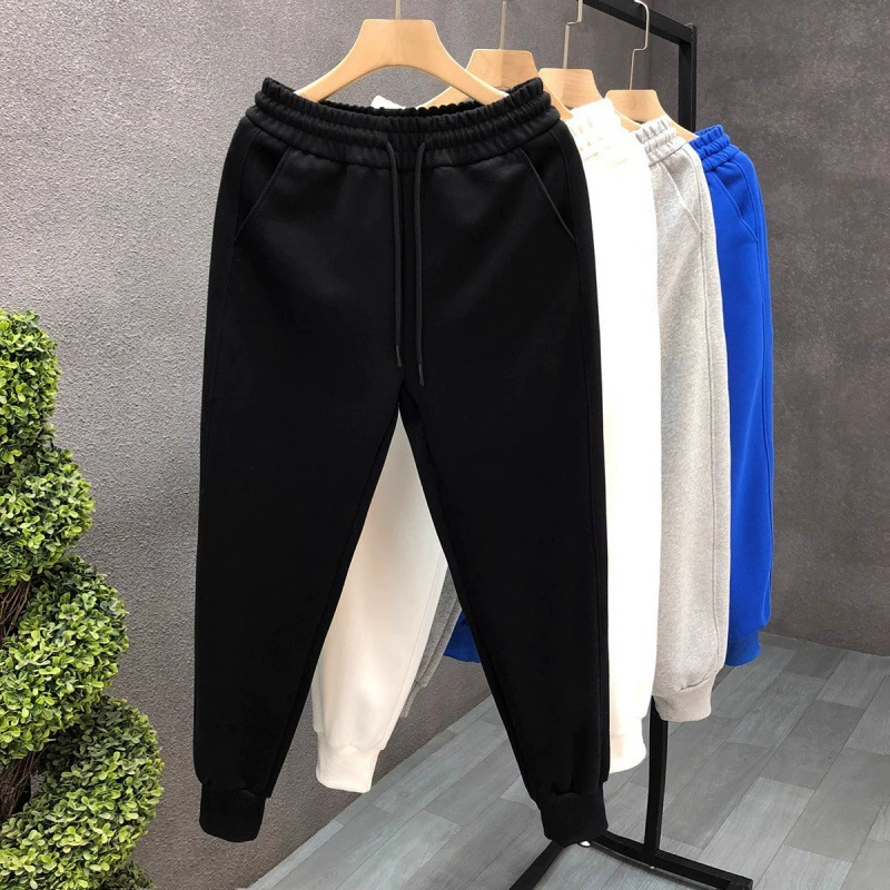 Колоритные осенние спортивные белые брюки, Slim fit