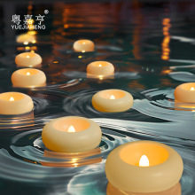 水浮蜡防水无焰浮动led电子蜡烛灯 闪烁浪漫婚礼装饰品水漂泳池灯