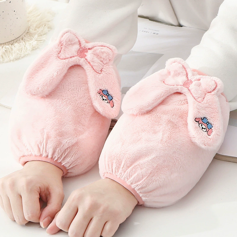 Новый милый мультфильм утолщенный теплый кроличий мех анти-пятно рукава рукава для взрослых студентов, которые работают дома и устойчивы к грязным рукавам