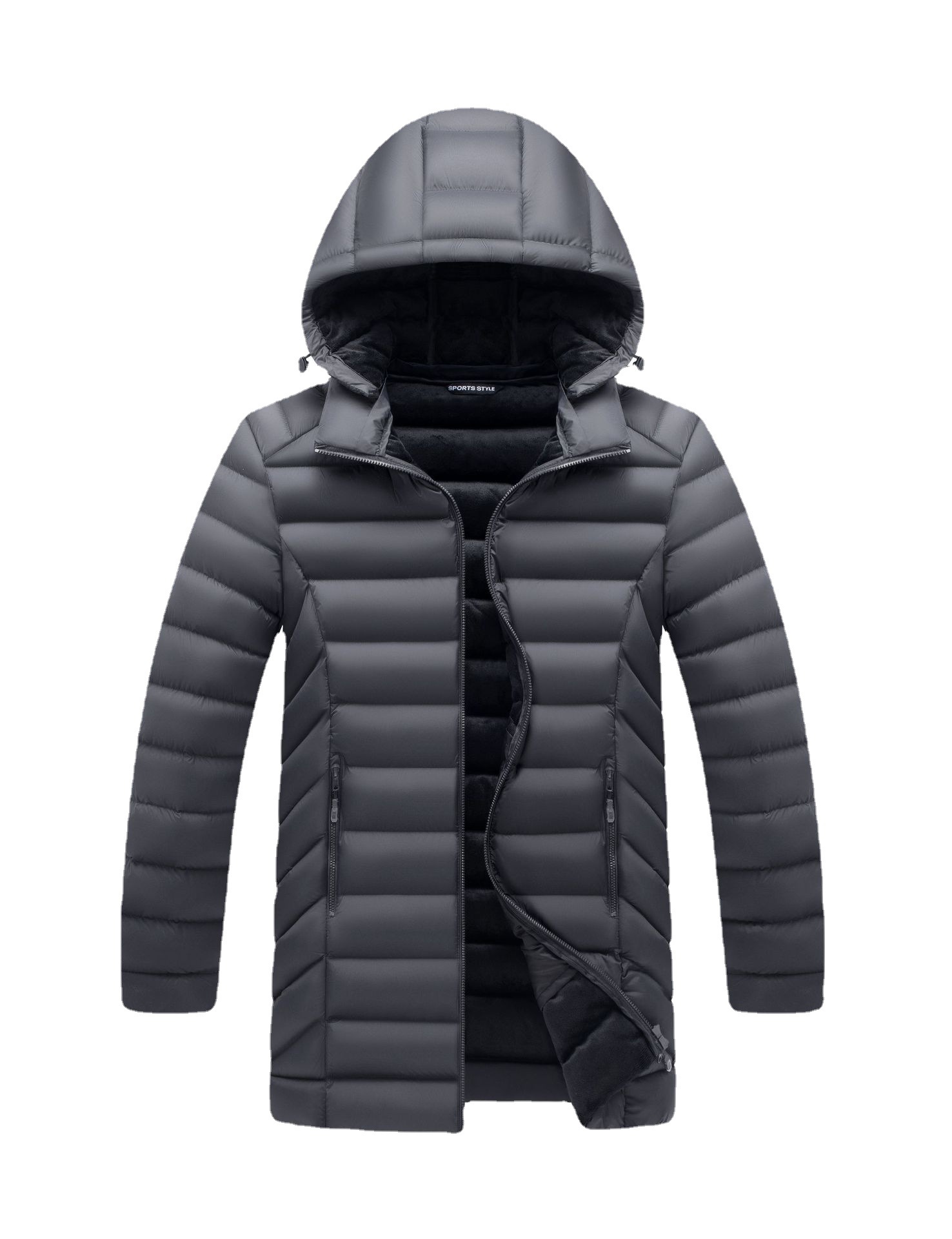 Cross-border Amazon Supply hombres forrada de lana engrosada de longitud media de algodón acolchado abrigo de los hombres abajo de algodón acolchado abrigo cálido comercio exterior