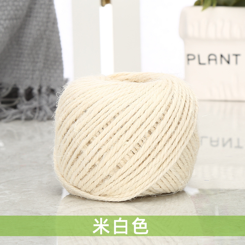 Cuerda de cáñamo colorida 1,5-2mm DIY estilo retro hecho a mano clip de foto cuerda de yute 25 m/50 m/100 M