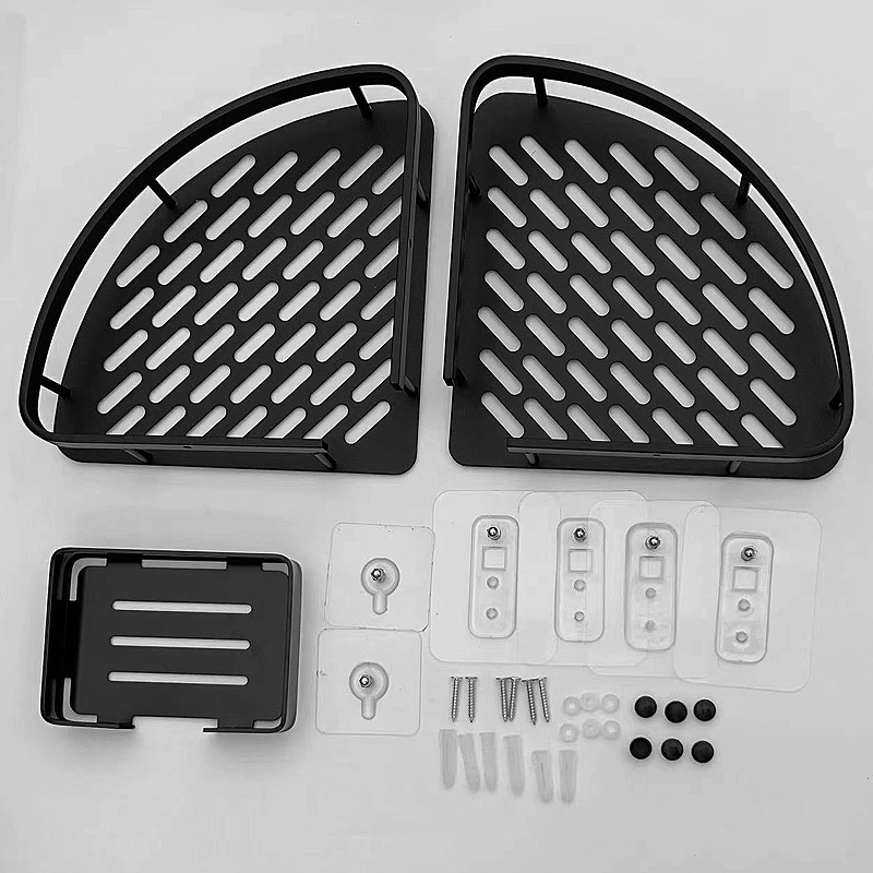 와이드 사이드 더블 코너 랙 + 비누 접시