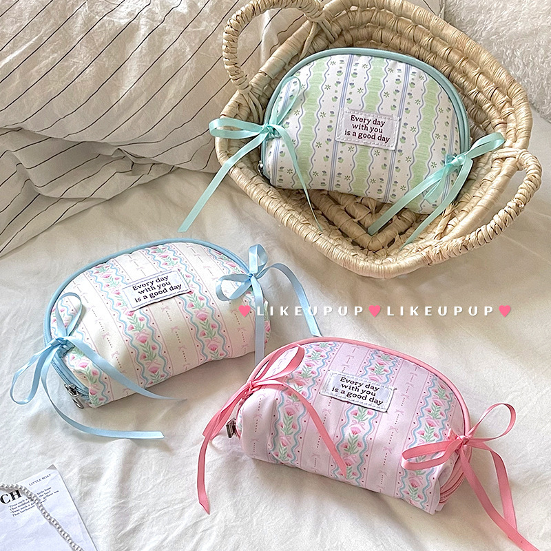 女の子向けの大容量のシンプルな化粧品バッグ、新しいポータブルミニトラベルストレージバッグ、パーティション口紅バッグ|undefined