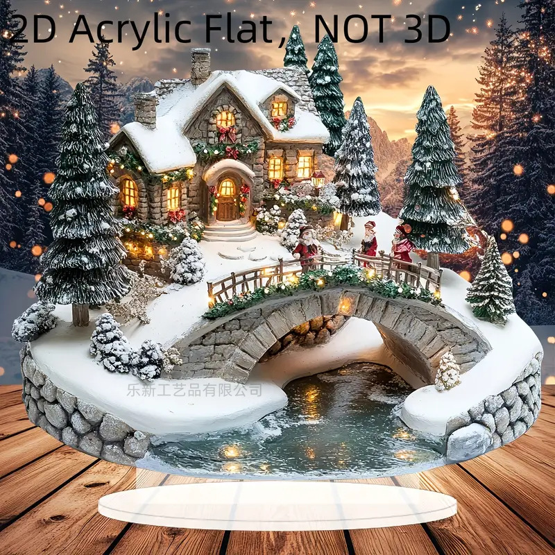 Decoraciones acrílicas estilo navideño estilo navideño ajuste navideño decoración navideña