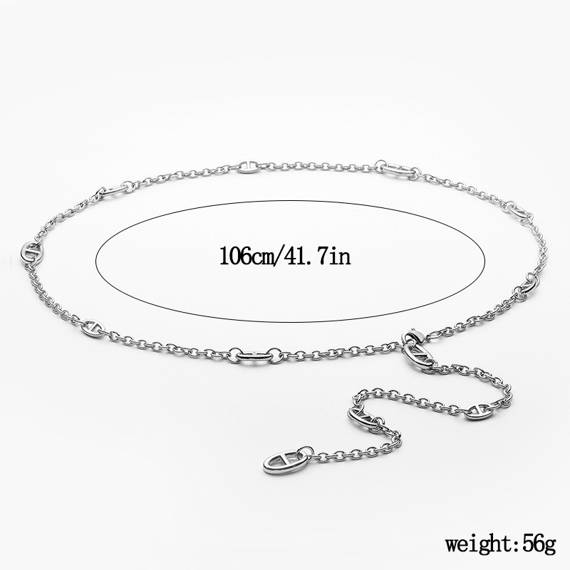 Summer metal fashionable chain, universal brand shirt, (Cross-border trading), high-quality style