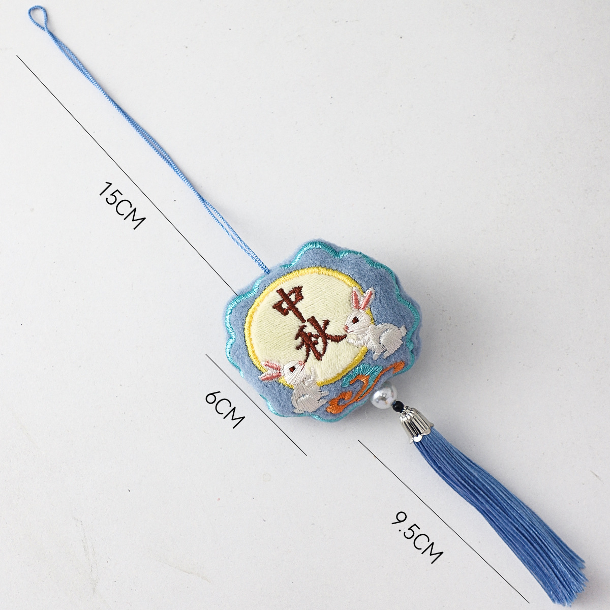 Nuevo Festival del Medio Otoño conejo colgante de bordilla decoración caja de regalo embalaje de regalo DIY material de florista