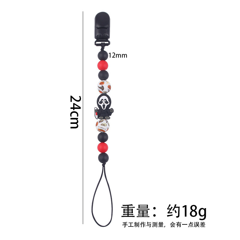 Productos para bebés de Halloween silicona calmante pezón cadena de dientes para bebés varillas de dientes de diente anti-caída nueva cadena anti-caída